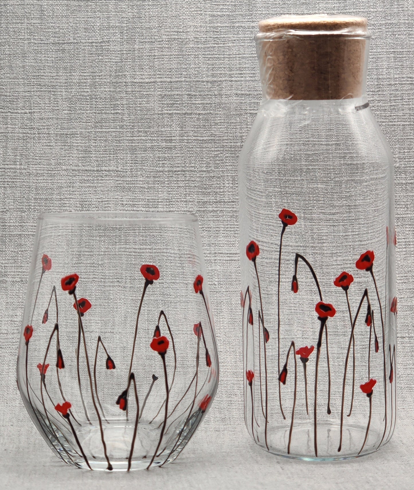 Poppy design bedside water set